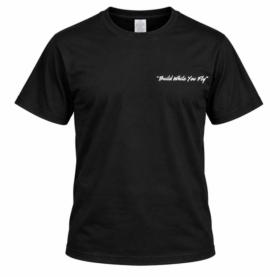 Build While You Fly Tee, Black